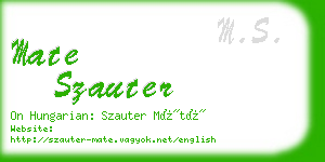 mate szauter business card